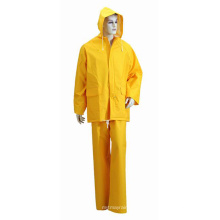 Bunte PVC / Polyester Wasserdichte Erwachsene Regenbekleidung / Rainsuit